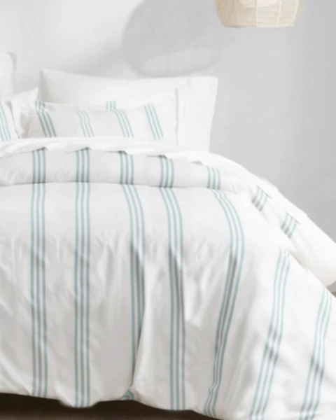 FUNDA DE EDREDÓN REVERSIBLE TUSOR TOSCANA GRIS PERLA Y LIENZO TWIN OUTLET - comprar online