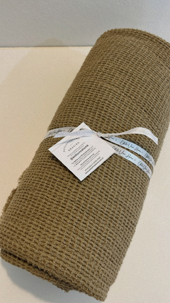 Manta Pie de Cama Cubre Sillón NIDO DE ABEJA VISON 180cm x 130cm - comprar online