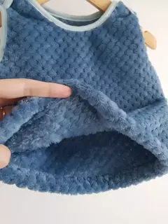 Chaleco Piel Azul - comprar online