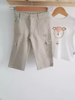 Jean Wide Leg Gabardina