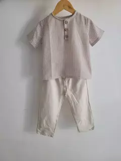 Camisola Lino Rayada - Naicitos Kids