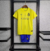 Kit Infantil Al Nassr Home 23/24 Nike Torcedor - Amarelo e Azul