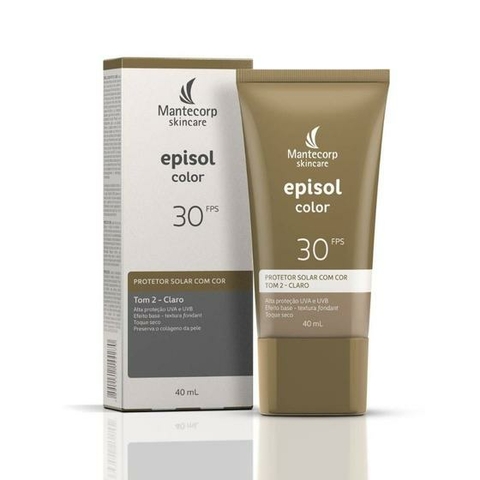 Protetor Solar Facial FPS 70 Episol Color Tom 2 Claro 40ml