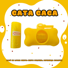 Imagem do Kit Cata Caca Saquinho Coleta de Coco Pet suporte e 2 rolos
