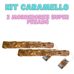 Kit 2 Unid Mordedor de Madeira de Café para Cães Caramello Pet Super Pesado 40 cm na internet
