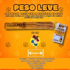 Mordedor de Madeira de Café para Cães Caramello Pet Peso Leve 20 cm na internet