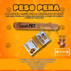 Mordedor de Madeira de Café para Cães Caramello Pet Peso Pena 15 cm na internet