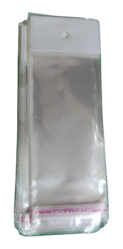 Bolsas Exhibidoras Bijouterie Colgante Adhesivo 8x18cm X500u