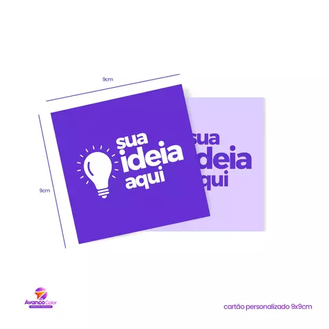 Cartão Personalizado 9x9cm Papel fotográfico Glossy 230g - comprar online