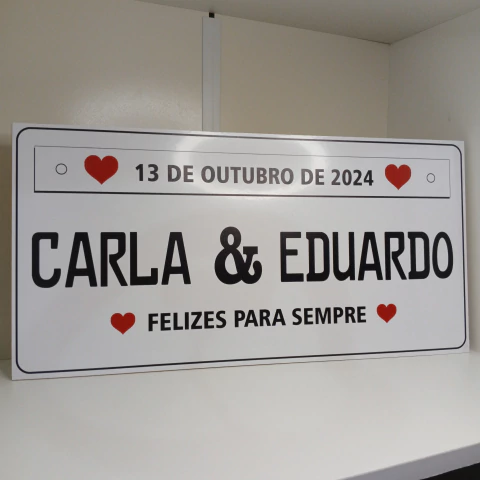 Placa de Carro Personalizada de MDF 20x40cm - comprar online