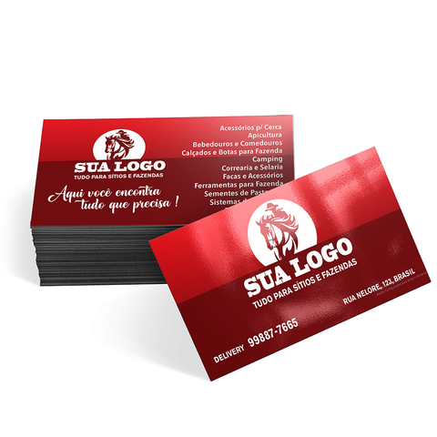 Cartão de visita brilho 230g - comprar online