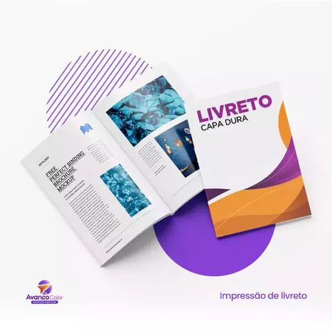 Livreto Capa Dura A5 15x21cm Páginas Offset 90g - comprar online