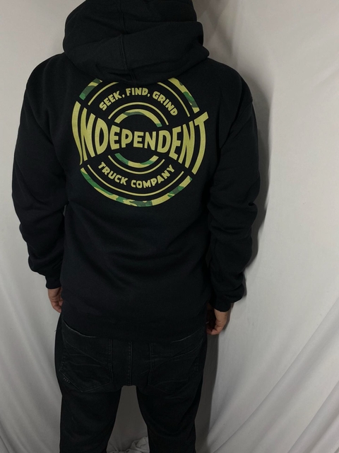 Moletom Canguru Aberto INDEPENDENT Concealed Zip Hood