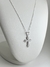 Colar crucifixo cravejado 2,2cm - Meva Joias em Prata