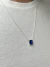 Colar longo pedra retangular azul escuro - comprar online