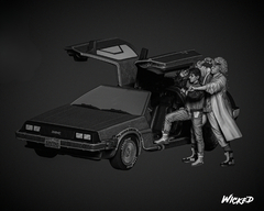 Back to the Future Diorama With DeLorean - Wicked - comprar online