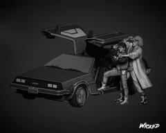 Back to the Future Diorama With DeLorean - Wicked - comprar online