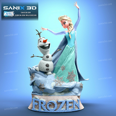 Diorama Frozen: Elsa and Olaf