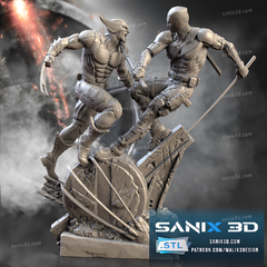 Deadpool & Wolverine Diorama - Sanix - loja online