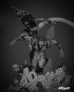 Deadpool e Wolverine 2024 Diorama - Wicked na internet