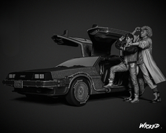 Back to the Future Diorama With DeLorean - Wicked