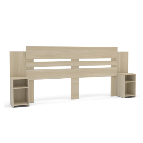 MOBI Cabecera King Verona – Respaldo de Madera Color Legno Salinas - Dos Buros Empotrados - Largo 264cm x Alto 110cm – Recamara - comprar en línea