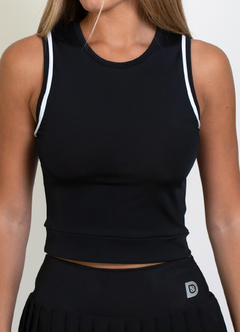 Musculosa Coco Negra con blanco