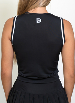 Musculosa Coco Negra con blanco - tienda online