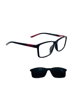 Óculos Armação Masculino + Clip On 2 em 1 CM-122 C2
