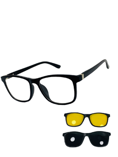 Óculos Armação Masculino + Clip On 3 em 1 CM131C2 - PRESENTEGOD