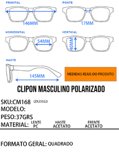 Imagem do ARMAÇÃO MASCULINA + CLIPON 2 EM 1 CM168
