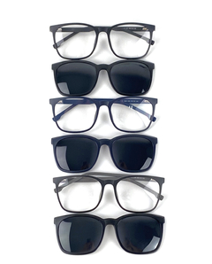 ARMAÇÃO DE ÓCULOS masculino clipon 2 em 1 CM182