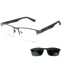 Armação Masculina + Clip On 2 Em 1 CM185 - PRESENTEGOD