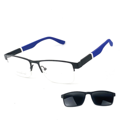 Armação Masculina + Clip On 2 Em 1 CM185 - PRESENTEGOD