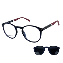 Armação Masculina + Clip On 2 Em 1 CM197