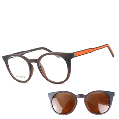 Armação Masculina + Clip On 2 Em 1 CM198