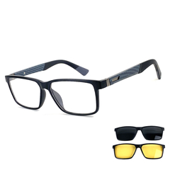 Óculos Armação Masculino + Clip On 3 em 1 CM215C1