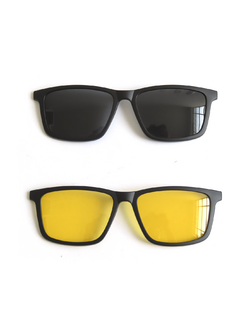 Armação Masculino Com Duas Lentes Clip On CM70 - PRESENTEGOD