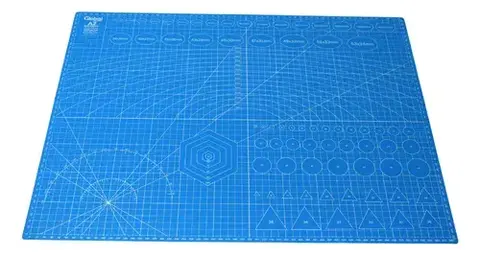 BASE GOMA CORTE A2 60X45 CM GLOBAL AZUL