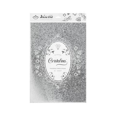 PAPEL ADORIE CRISTALINA CUARZO PLATEADO X 10 UNIDADES - comprar online