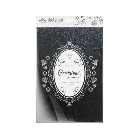 PAPEL ADORIE CRISTALINA NEGRO ONIX X UNIDAD - comprar online