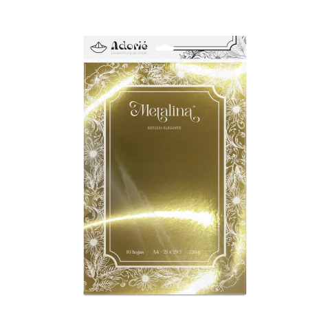 PAPEL ADORIE METALINA ORO MONEDA X 10 UNIDADES