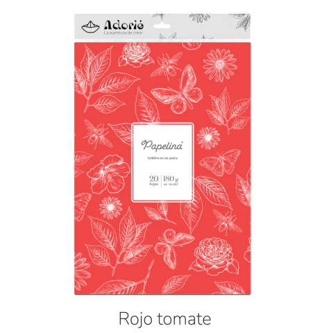 PAPEL ADORIE PAPELINA ROJO TOMATE X UNIDAD