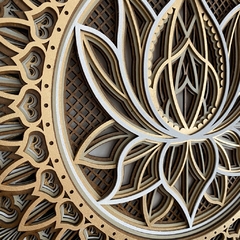 Mandala Flor de Lótus 3D - Pronta entrega - comprar online
