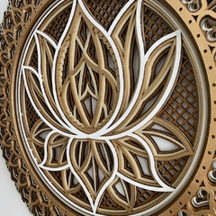 Mandala Flor de Lótus 3D - Pronta entrega na internet