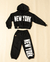 Conjunto Kids de frisa New, Negro