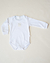 Body con etiqueta y picot, Blanco y celeste