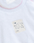 Body con etiqueta y picot, Blanco y Rosa - comprar online