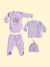 Set 4 Piezas estampado, Rosa