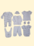 Set de 8 piezas estampado Beige. - comprar online